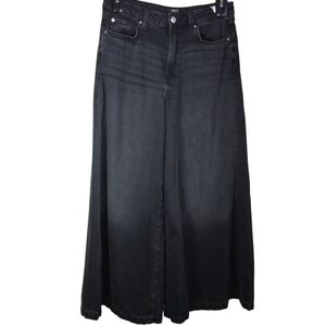 Marks & Spencer Wide Leg Black Short Jeans Size 12